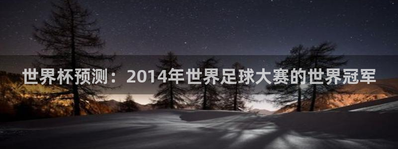 女足世界杯直播:世界杯预测:2014年世界足球大赛的世界冠军